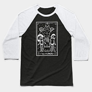 "The (cat) Lovers" Halloween Tarot Lovers Baseball T-Shirt